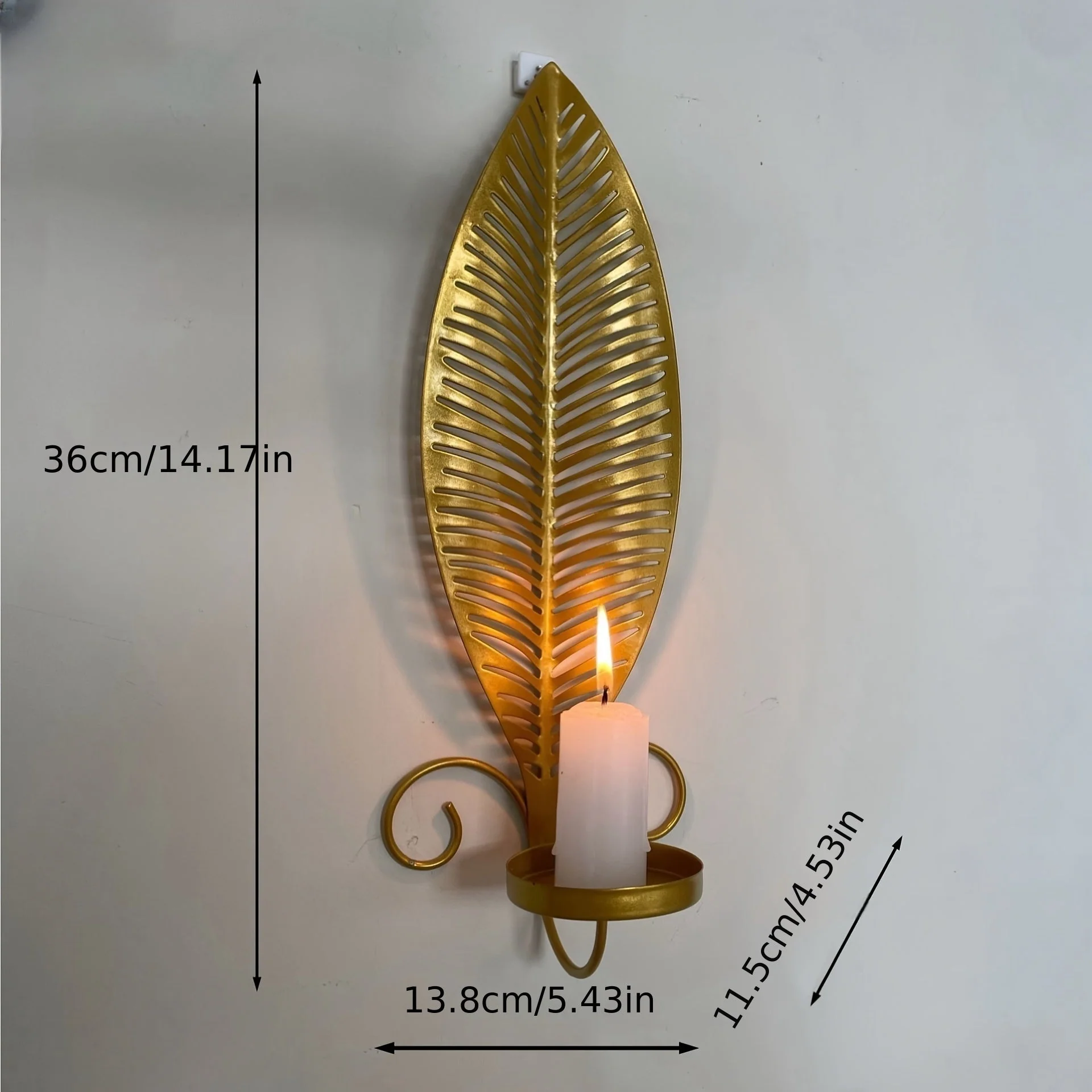 Wandkandelaar Bladmotief Scandinavisch Design voor Binnengebruik - Image 5