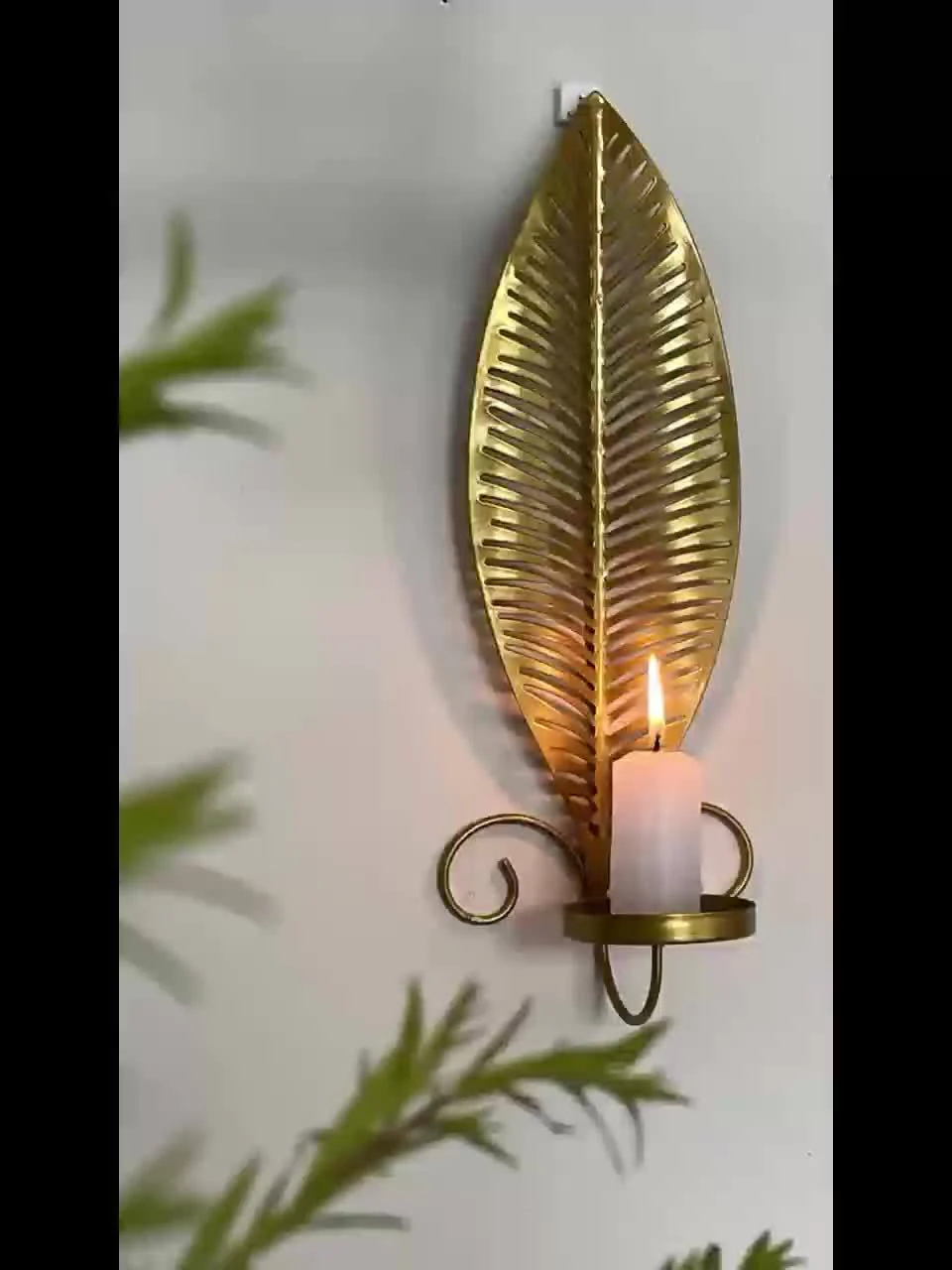 Wandkandelaar Bladmotief Scandinavisch Design voor Binnengebruik - Image 8