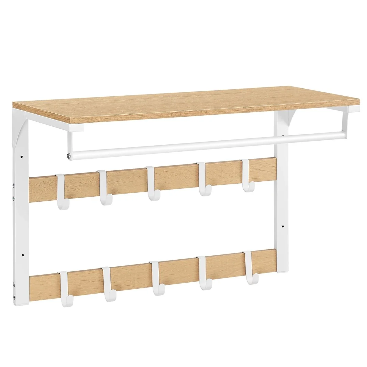 Wandkapstok met Plank en Haken voor Kleding - Image 8