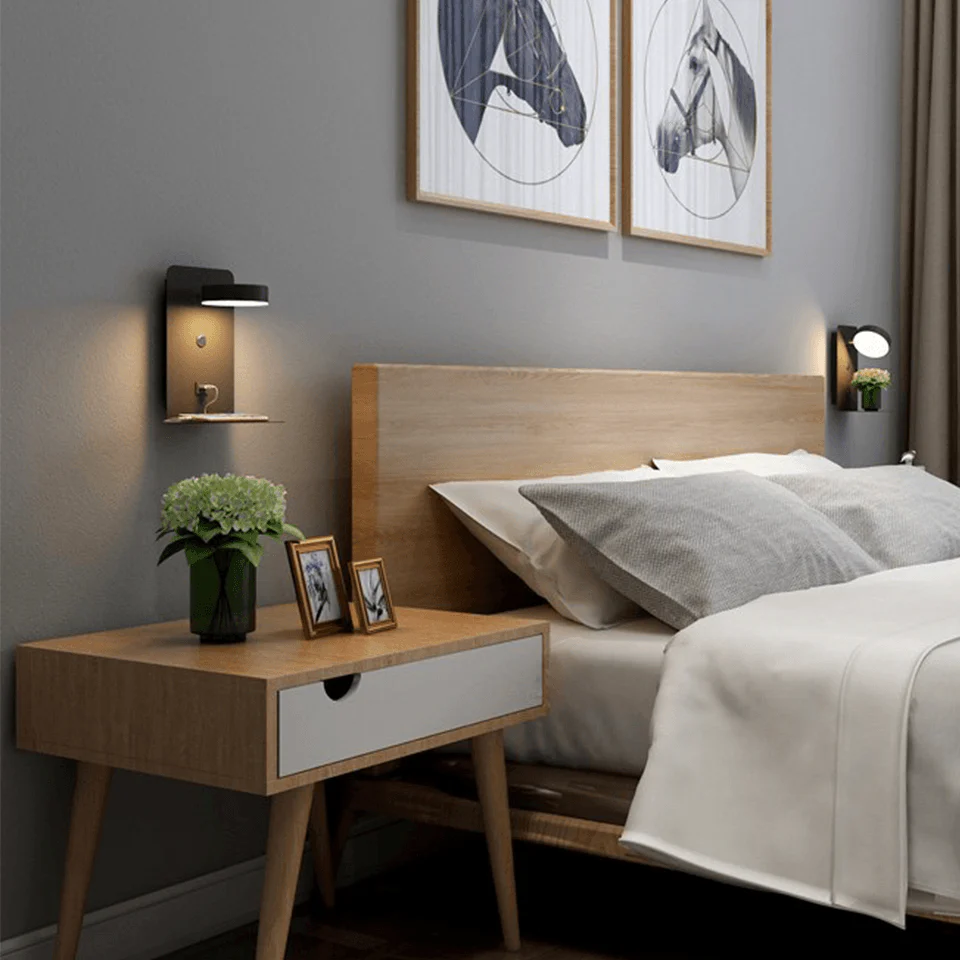 Wandlamp met Draaibare Kop en Oplaadstation - Image 4