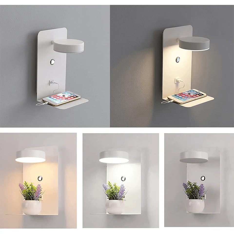 Wandlamp met Draaibare Kop en Oplaadstation - Image 5