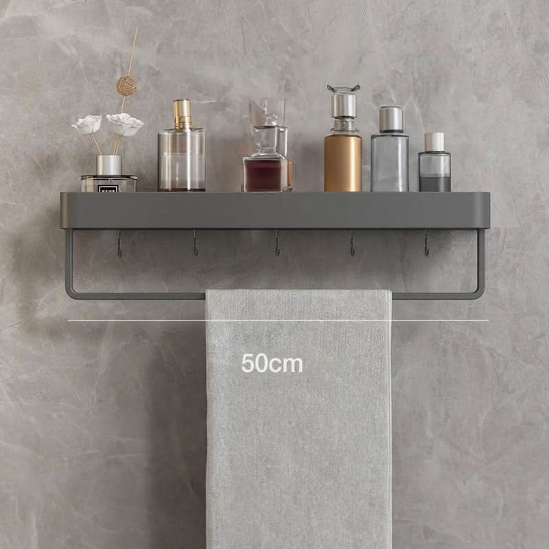 Wandplank voor Badkamer met Handdoekenrek en Boorvrije Installatie - Image 9