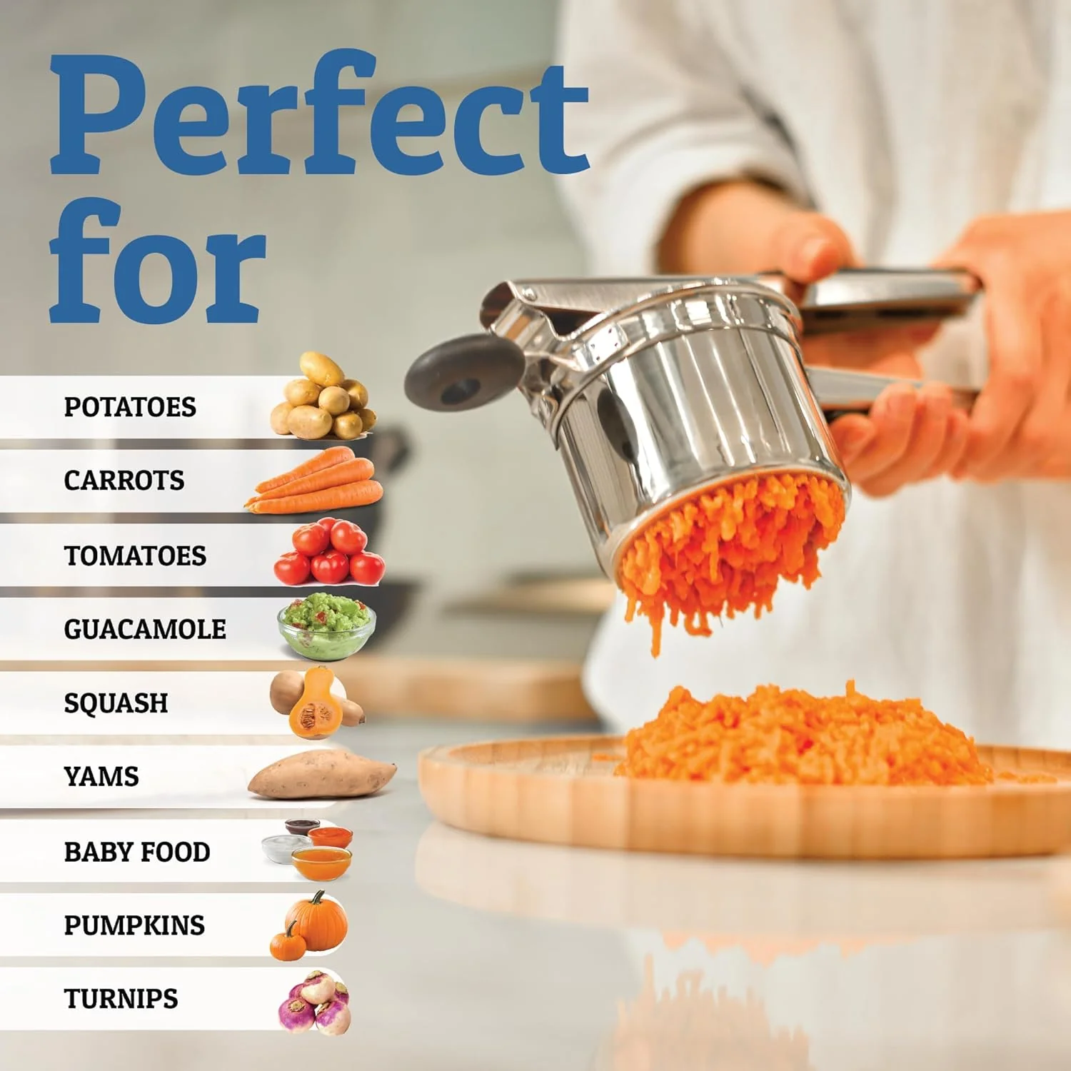 Zware Aardappelstamper voor Romige Aardappelpuree en Groenten - Image 9