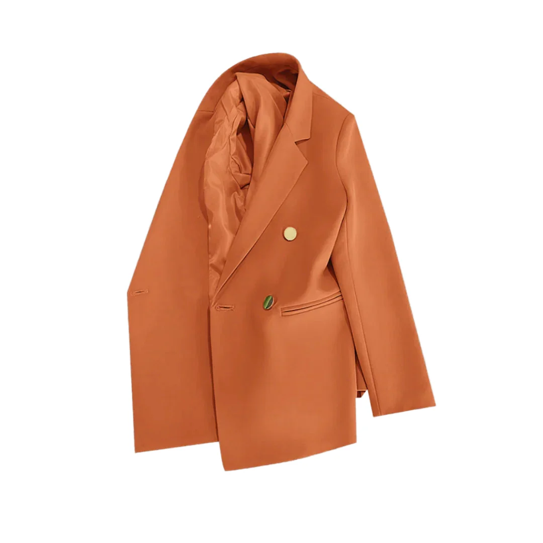 Blazer Dames Met Dubbele Rij Knopen Voor Professionele en Formele Gelegenheden