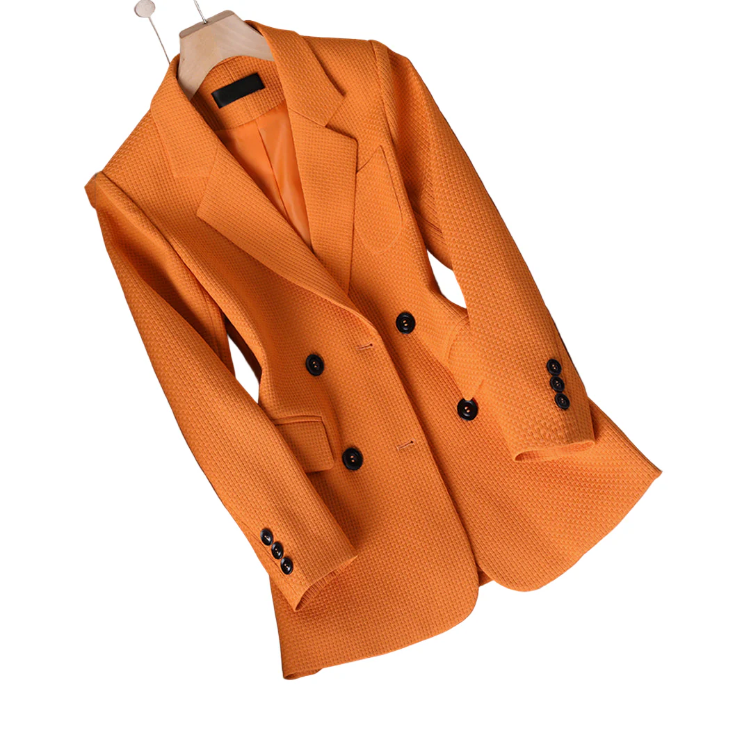 Blazer Dames Met Tailored Fit en Dubbelgeknoopte Sluiting